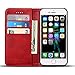 iPhone 7&8 Wallet case FLYERI Leather Case Flip Folio Book Case Wallet Cover with Kickstand Feature Card Slots & ID Holder and Magnetic Closure for iPhone 7&8 (1)