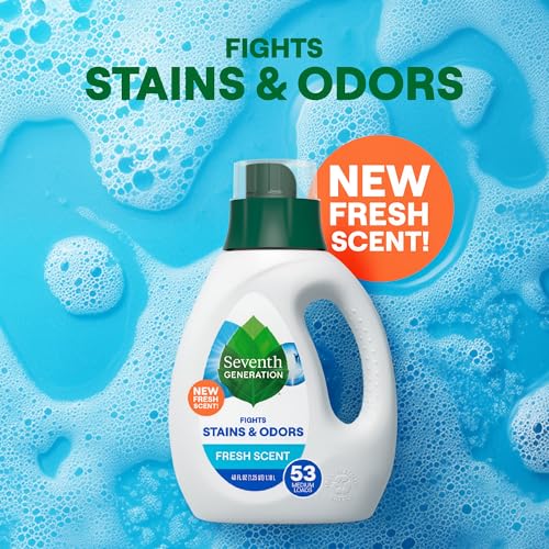 Seventh Generation Laundry Detergent, 40 oz (53 loads), Fresh Scent, Fights Stains photo 9