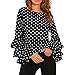 IEason Women Blouse, 2018Hot Sale! Fashion Women's Bell Sleeve Loose Polka Dot Shirt Ladies Casual Blouse Tops (XL, Black)