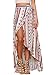 HOTAPEI Womens Ethnic Print Maxi Skirt Wrapped Beach Cover up Dress