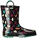 Western Chief Kids' Girls' Waterproof Easy-on Printed Rain Pull-on Boot
