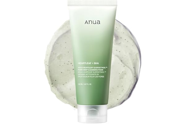ANUA Heartleaf Quercetinol Pore Deep Cleansing Foam, Facial Cleanser, for Double Cleansing, BHA, Hyaluronic Acid, Glycerin, Face Wash, Blackhead Remover, Korean Skincare (150ml/50 fl.oz.)