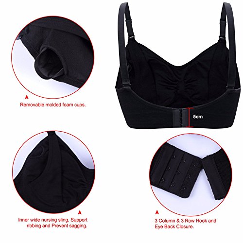 DAISITY Padded Nursing Bra for Women Sleep Maternity Bralette for