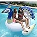 XinoSports Deluxe Inflatable Pool Float, Lounger Giant Peacock Raft with 2 Sturdy Handles, Incredible Fun for The Whole Family! Floatie for Pools, Lakes or The Beach