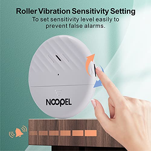 Glass Break Sensor 5 Pack, 125DB Loud Window Alarm Vibration Sensors