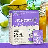 NuNaturals White Stevia Powder All Purpose Natural Sweetener, Sugar-Free (100 Packets)