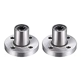 uxcell 6mm Linear Ball Bearings LM6UU Round Flange