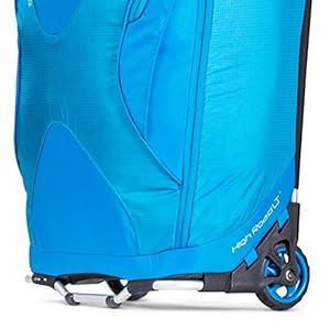 High clearance base with foot bar and large wheels in sealed bearings