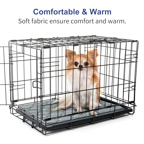Geegoos Dog Crate Mattress,Washable Soft Kennel Pads,Pet Bed Blanket Crate Mat Suitable for 36 inch Cage,Pet Bed Mats for Cats(89x56cm,Grey)
