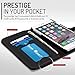 iPhone 6s Plus Case, Apple iPhone 6s Plus Wallet Case, rooCASE Prestige Leather PU Flip Wallet Case Folio Stand Lightwight Cover for Apple iPhone 6s Plus (5.5), Black