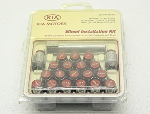 Click Here to See More Images Genuine Kia Accessories U8440-2K000 Spline Drive Lug Nut Kit for Select Soul Models