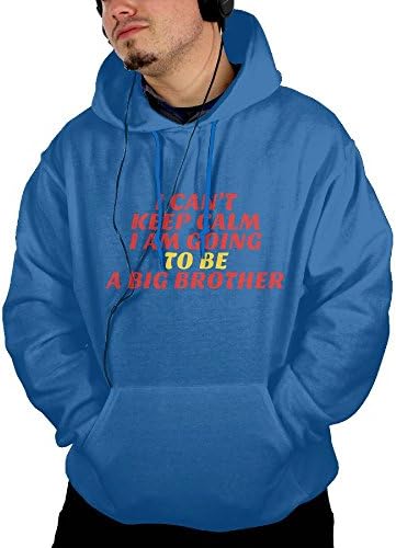 I Can't Keep Calm I Am Going To Be A Big Brother Men's Pocket Hoodie Sweatshirt Blouse