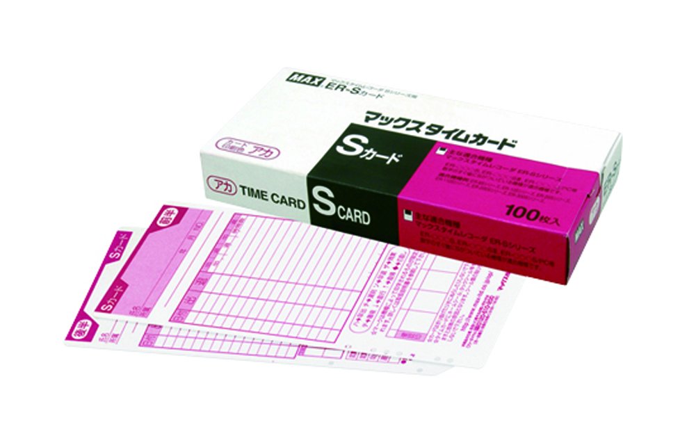 マックス タイムカード ER-Sカード 赤 ER-Sカード/R商品画像
