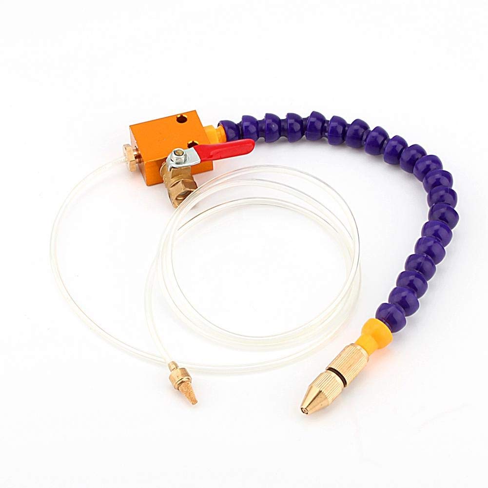 Mist Coolant Lubrication Spray System Sprayer Metal Hose for Metal CNC Lathe Milling Drill Grind Machine Processing, CNC Mister System for 8mm Air Pipe CNC Lathe Milling Drill