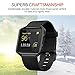 UMTELE Silicone Replacement Band with Gunmetal Frame for Fitbit Blaze Smart Fitness Watch, Small, Black