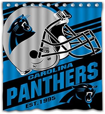Amazon Com Potteroy Carolina Panthers Team Stripe Design Shower