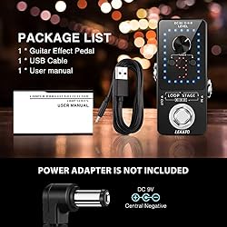 LEKATO Guitar Looper Effect Pedal Looper 9 Loop