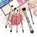 Yuwaku Double Ended Makeup Brushes, 6pcs Mutipurpose Cosmetic Brush Set For for Eyeshadow Blending Powder Foundation Buffer