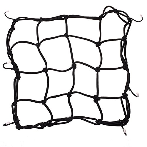 Cosmos ® Black Color 6 Hooks Bike Bicycle Motorcycle Bungee Cargo Net, 12
