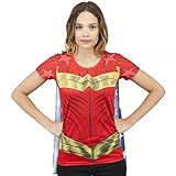 DC Comics Wonder Woman Sublimated Womens Caped T-Shirt