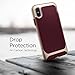 Spigen Neo Hybrid Designed for iPhone X Case (2017) - Burgundy & Champagne Gold