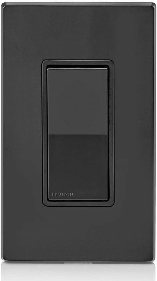 Leviton 5601-2W 15 Amp, 120/277 Volt, Decora Rocker Single-Pole AC Quiet Switch, Residential Grade, Grounding, White - Wall Light Switches - 
