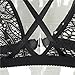 haoricu Women Bra, 2021 Women Floral Lace Bra Top Seamless Bralette Cup Wireless Bra (Black 1, XL)