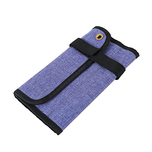 WINOMO Portable Roll Up Bag for Climbing Gear Ice Screws Protector Organizer(Purple) - Thumbnail 2