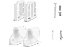 Retractable Baby Gate Replacement Parts, 78" W x 33" H Likzest Retractable Baby Gate Extensions (Including 2 x Latches + 2 x Brackets + 2 Set of Screws) for Retractable Gate (White)