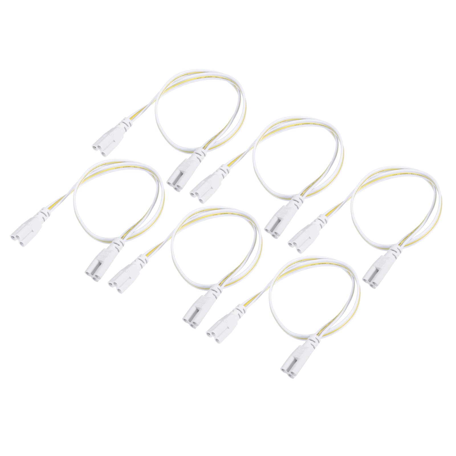 YOKIVE 10 Pcs T5 T8 LED Tube Connector Cable, Extendable Cord with Double End Connect Light Tubes, Great for LED Integrated Tubes (White, 1.64-Feet)