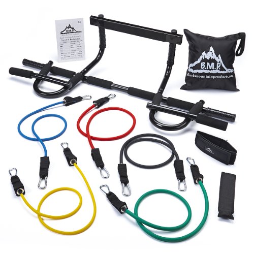 Black Mountain Products Heavy Duty Chin Up Bar and Resistance Bands