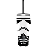Tervis Traveler Star Wars Helmet Detail Triple Walled Insulated Tumbler Travel Cup Keeps Drinks Cold & Hot, 30oz - with Straw Lid, Stainless Steel