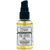 Taconic Shave Natural Pre-Shave Oil, 2 oz, Unscented | Protects Against Irritation and Razor Burn when Shaving with a Cartridge, Safety or Straight Razor