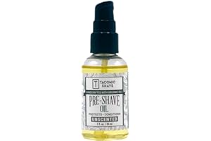 Taconic Shave Premium Natural Pre-Shave Oil (2 oz.) – Unscented – Protects Against Irritation and Razor Burn when Shaving with a Cartridge, Safety or Straight Razor