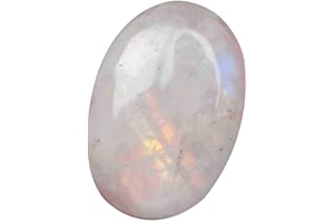 REAL-GEMS Genuine Pure Natural Moonstone Oval Stone 30.00 Ct Certified Cabochon Moonstone Blue Flash Moonstone for Jewelry