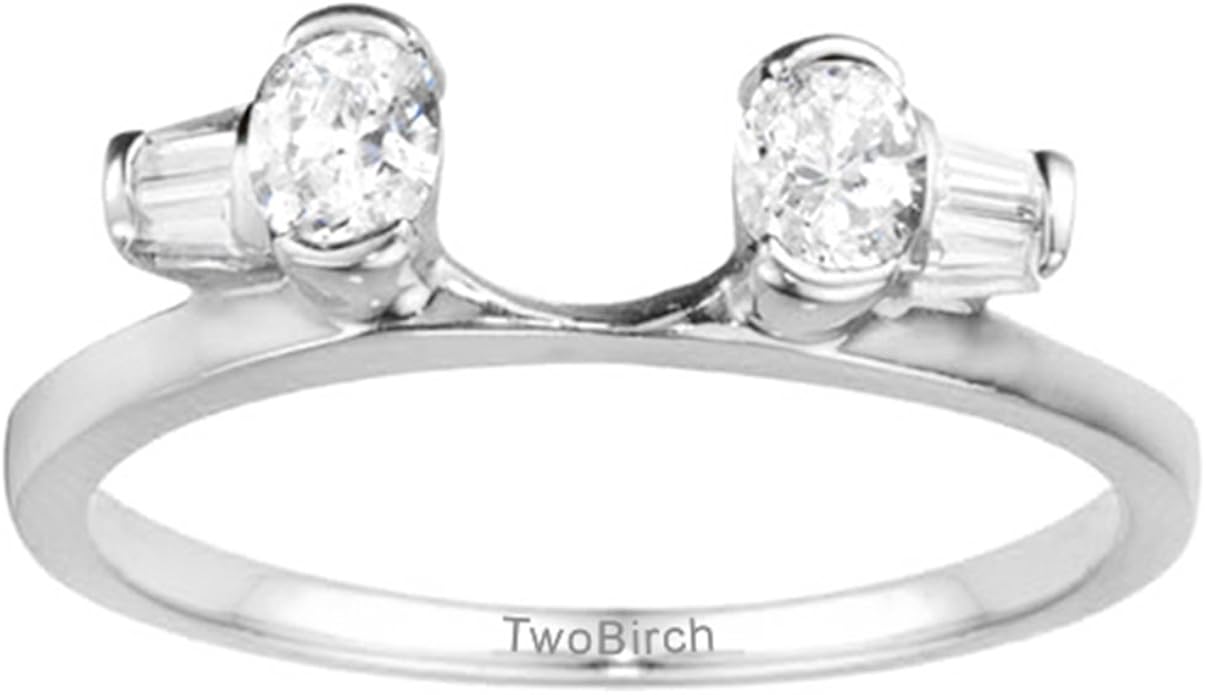 Solitaire Ring Wrap Set in Silver Set with Cubic Zirconia(0