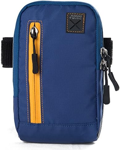 Uniqe Multifunctional outdoor sport Portable Armband Pouch case for All Cell Phone, Running Exercise Hiking Cycling Crossbody Shoulder Satchel (Blue)