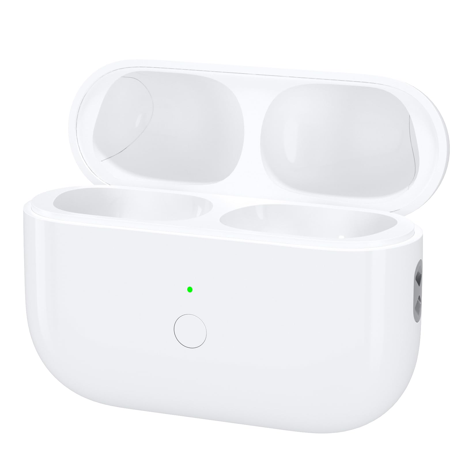 JKV Wireless Charging Replacement for AirPod Pro 1 2 Charging Case with USB C Port, Only Compatible with AirPods Pro 2 Charging Case with Bluetooth Pairing Sync Button, no Airpod (White)