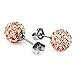 JewelrieShop Rhinestones Crystal Ball Stud Earrings Set Fireball Disco Ball Pave Bead Earrings Hypoallergenic for Women (6mm, 8pairs)