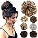 Hair Bun Extensions Wavy Curly Messy Donut Chignons Hair Piece Wig Hairpiece (Silver Grey-N, onesize)
