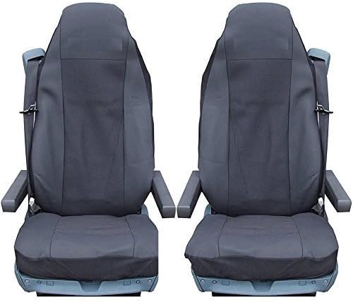 2 LUXURY PREMIUM Seat Cover Set Black – Black – New Volvo FL FE FM FH12 FH16