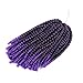 fani 3 Pack Spring Twist Braids Ombre Purple Crochet Braids 8 Inch Synthetic Braiding Fluffy Crochet Twist Hair Extension Low Temperature Fiber 110g/Pack (T1B/Purple)