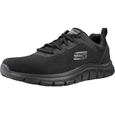 Skechers Mens Track Broader | Training, Memory Foam, Machine Washable, Vegan, Lightweight Engineered Mesh