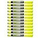 Monami Essenti Stick Dry Highlighter - Bright - Yellow - [ Pack of 12 Pens ]