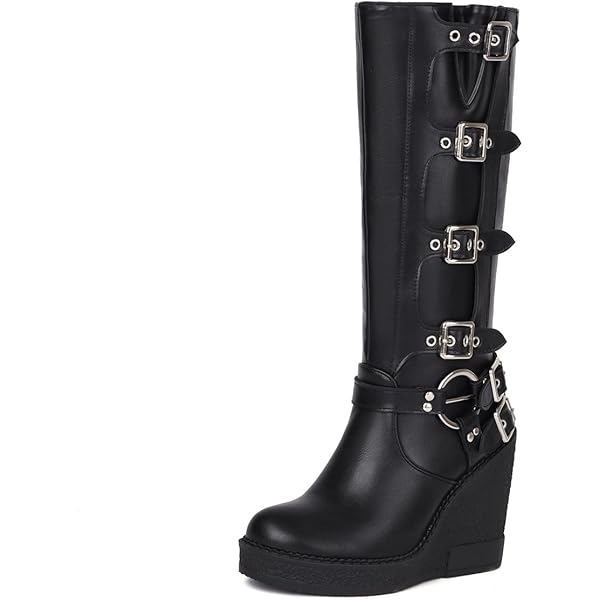【ACLENT】Round buckle long boots 81U6X9xtG0L._UY900_.jpg