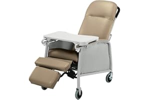 GRAHAM-FIELD Lumex 3-Position Medical Recliner, Reclining Geri Chair with Wheels, Warm Taupe
