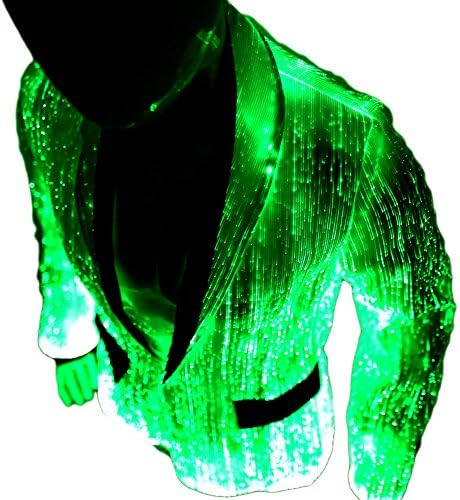 Light Up Jacket for Men Party LED Blazer VIP Burning Man Clothing