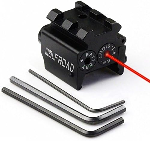 WOLFROAD Red Dot Laser Sight Targets Hunting Gun Scope Pointer Weaver/ Picatinny Rail Adapter for Refile Handgun Tactical Sight Shockproof Waterproof