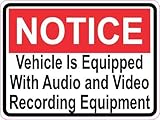 3in x 2.25in Notice Audio and Video Recording Sticker