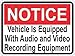 3in x 2.25in Notice Audio and Video Recording Sticker